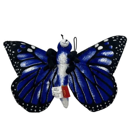 Adventure Planet Plush Butterfly Blue Morpho - Picture 1 of 4